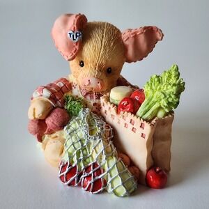 Enesco This Little Piggy Went To Market Collectible Figurine 1994‎ VTG With Box